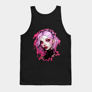 Pink Cyber Goth Girl Tank Top